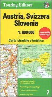 Austria, Svizzera, Slovenia 1:800.000. Carta stradale e turistica