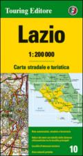 Lazio 1:200.000. Carta stradale e turistica. Ediz. multilingue