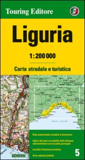 Liguria 1:200.000. Carta stradale e turistica. Ediz. multilingue