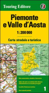 Piemonte e Valle d'Aosta 1:200.000. Carta stradale e turistica. Ediz. multilingue