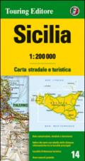 Sicilia 1:200.000. Carta stradale e turistica. Ediz. multilingue