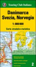 Danimarca, Svezia, Norvegia 1:800.000. Carta stradale e turistica. Ediz. multilingue