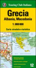 Grecia, Albania, Macedonia 1:800.000. Carta stradale e turistica. Ediz. multilingue