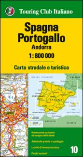 Spagna, Portogallo, Andorra 1:800.000. Carta stradale e turistica. Ediz. multilingue