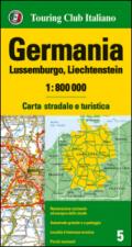 Germania, Lussemburgo, Liechtenstein 1:800.000. Carta stradale e turistica. Ediz. multilingue