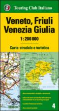 Veneto, Friuli Venezia Giulia 1:200.000. Carta stradale e turistica. Ediz. multilingue