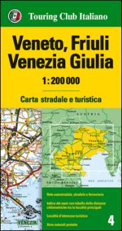 Veneto, Friuli Venezia Giulia 1:200.000. Carta stradale e turistica. Ediz. multilingue