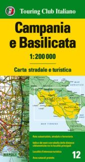 Campania e Basilicata 1:200.000. Carta stradale e turistica. Ediz. multilingue