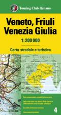 Veneto, Friuli Venezia Giulia 1:200.000. Carta stradale e turistica