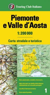 Piemonte e Valle d'Aosta 1:200.000. Carta stradale e turistica