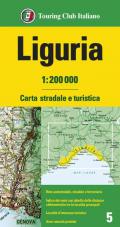Liguria 1:200.000. Carta stradale e turistica. Ediz. multilingue