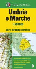 Umbria, Marche 1:200.000. Ediz. multilingue