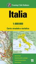 Italia 1:800.000. Carta stradale e turistica