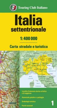 Italia settentrionale 1:400.000. Carta stradale e turistica