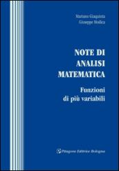 Note di analisi matematica. Funzioni di più variabili