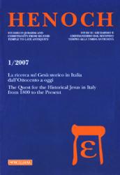 Henoch (2007). 1.La ricerca sul Gesù storico in Italia dall'Ottocento a oggi