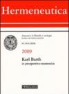 Hermeneutica. Annuario di filosofia e teologia (2009). Karl Barth in prospettiva ecumenica