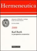 Hermeneutica. Annuario di filosofia e teologia (2009). Karl Barth in prospettiva ecumenica
