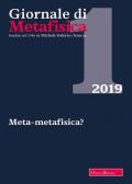 Giornale di metafisica (2019). Vol. 1: Meta-metafisica?.