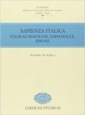 Sapienza italica. Studi su Senofane, Empedocle, Ippone
