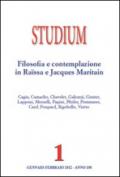 Studium (2012). 1: Filosofia e contemplazione in Raissa e Jacques Maritain