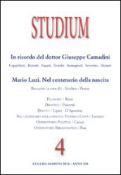 Studium (2014). 4.Mario Luzi. Nel centenario della nascita