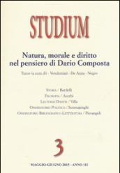 Studium (2015). 3.Natura, morale, diritto nel pensiero di Dario Composta