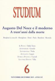 Studium (2019). Vol. 6: Augusto del Noce e il moderno. A trent'anni dalla morte.