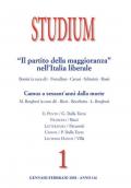 Studium (2020). Vol. 1: Partito della maggioranza» nell'Italia liberale. Camus a sessant'anni dalla morte, «Il.