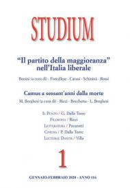 Studium (2020). Vol. 1: Partito della maggioranza» nell'Italia liberale. Camus a sessant'anni dalla morte, «Il.