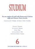 Studium (2021). Vol. 6: Per una stagione di studi sulla Democrazia Cristiana negli anni Ottanta. Nuove ricerche