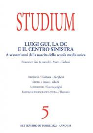 Studium (2022). Vol. 5: Luigi Gui, la DC e il Centro Sinistra. A sessant’anni dalla nascita della scuola media unica