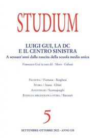 Studium (2022). Vol. 5: Luigi Gui, la DC e il Centro Sinistra. A sessant’anni dalla nascita della scuola media unica