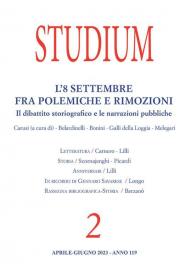 Studium (2023). Vol. 2: L' 8 settembre fra polemiche e rimozioni. Il dibattito storiografico e le narrazioni pubbliche