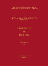 Carteggio. 1924-1933. Vol. 5: 1931