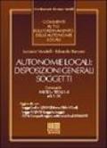 Disposizioni generali. Soggetti. Commenti al T.U. sull'ordinamento delle Autonomie locali