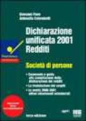 Dichiarazione unificata 2001 redditi. Società di persone