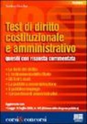 Test di diritto costituzionale e amministrativo