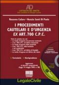 I procedimenti cautelari e d'urgenza. Con CD-ROM