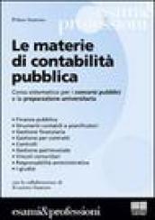 Le materie di contabilità pubblica