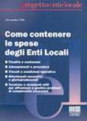 Come contenere le spese degli Enti Locali