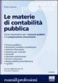 Le materie di contabilità pubblica