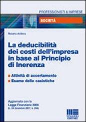 La deducibilità dei costi dell'impresa in base al principio di inerenza