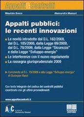 Appalti pubblici: le recenti innovazioni