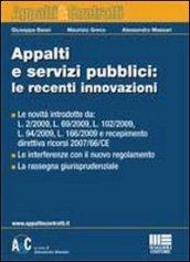 Appalti e servizi pubblici: le recenti innovazioni