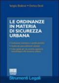 Le ordinanze in materia di sicurezza urbana