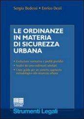 Le ordinanze in materia di sicurezza urbana