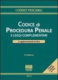 Codice di procedura penale e leggi complementari. Con aggiornamento online