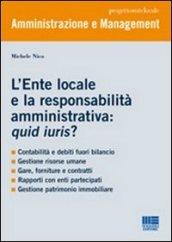 L'ente locale e la responsabilità amministrativa: quid iuris?