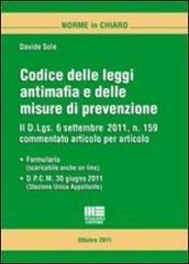 Codice delle leggi antimafia e delle misure di prevenzione